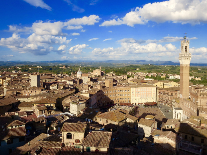 シエナ風景画 シエナの街並み /100 アートポスター】イタリア シエナの