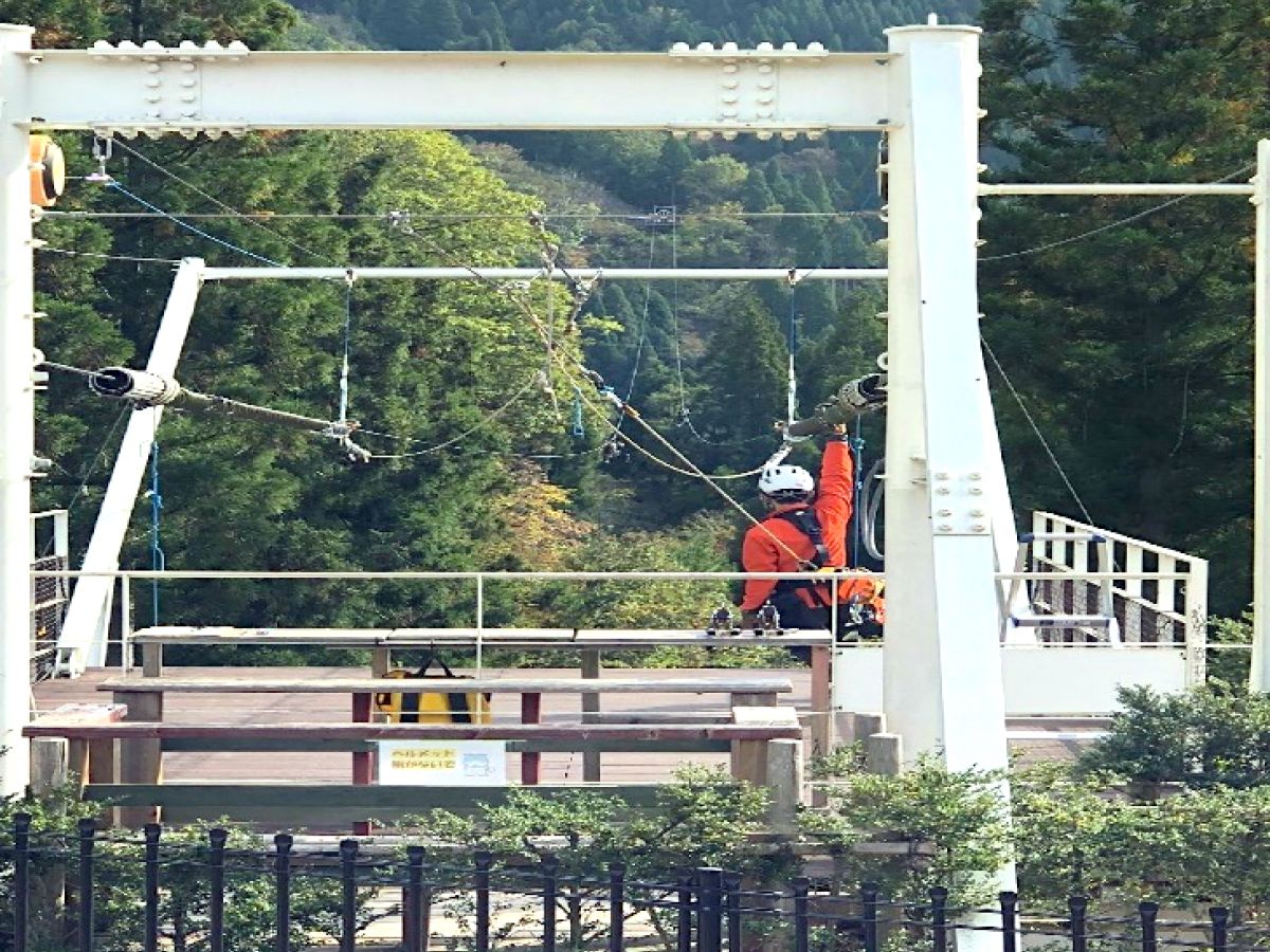 福井 日本最大級のジップラインが楽しめる ツリーピクニック アドベンチャー いけだ